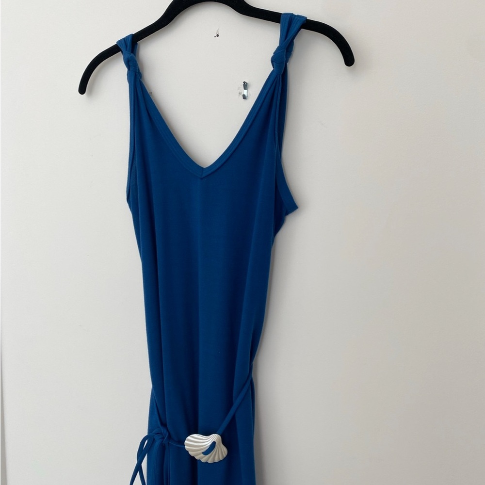 Vintage 1970s Avon Fashions Cobalt Blue Knit Dress - Picture 5 of 7